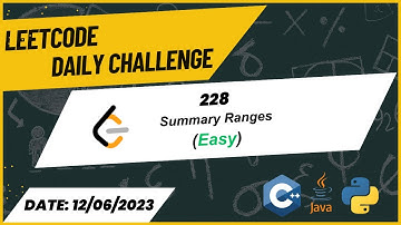 228. Summary Ranges (Leetcode Daily Challenge)