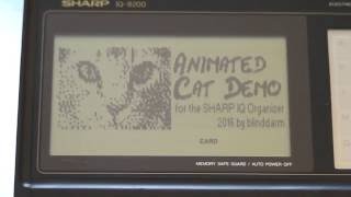 Sharp IQ Organizer Pocket Computer  Animated Cat Demo