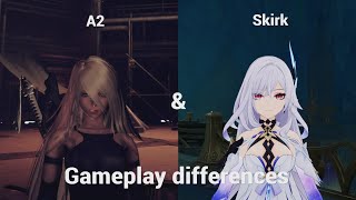 NieR automata & Genshin impact gameplay differences | A2 & Skirk screenshot 2