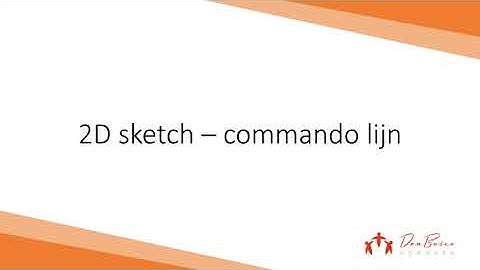 Inventor  - Commando lijn (2D sketch)