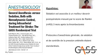 GASS study en 180 sec (General Anesthesia vs Sedation for Stroke)