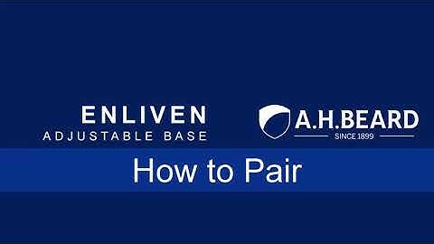 Enliven Adjustable Base  How to Pair