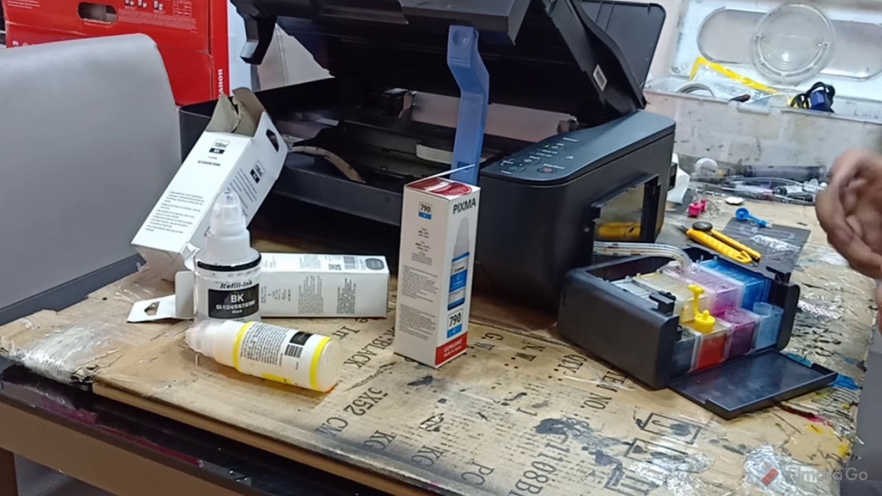 How to replace cartridges and ink for Canon MP237? YouTube