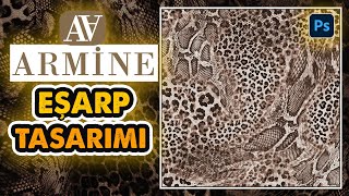 ARMİNE EŞARP TASARIMI | How to draw Armine scarf design! #armine #leopardprint #snakeprint #scarf