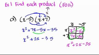 Multiplying Polynomials - FOIL