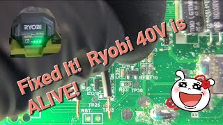 Ryobi - 40V Battery Revival  - Fix For Blinking Green & Red and No Charging