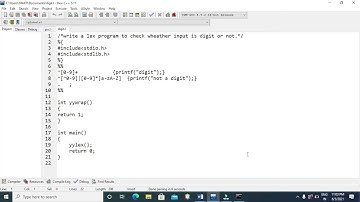 LEX program to check wheather given input is digit or not.