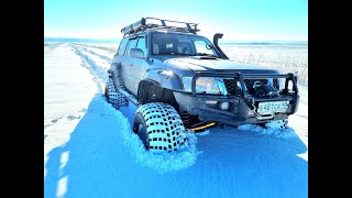 Испытание AVTOROS MX-PLUS в снегу на Nissan Patrol Y61