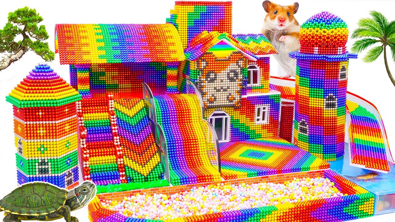 DIY Satisfying Balls Build Rainbow Playground Has Balloon Pool