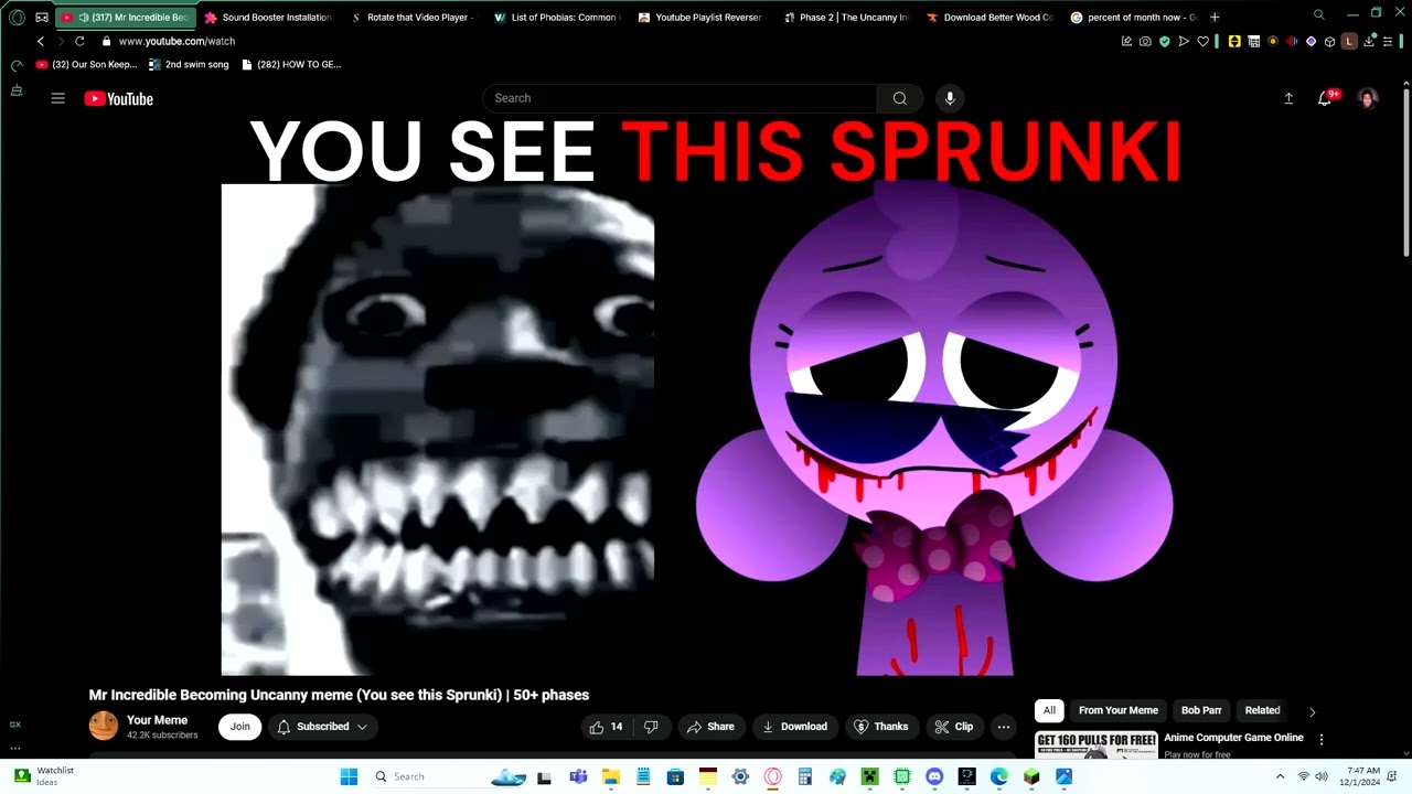 Mr. Incredible Becoming Uncanny You See The Scary Sprunki/39+ Phases