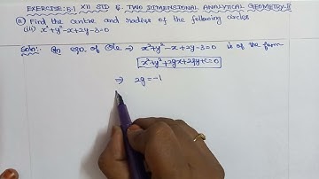 12thmaths I Two Dimensional Analytical Geometry ll I Exercise:5.1(11)(iii)
