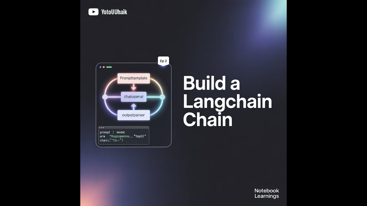 LangChain Tutorial (OpenAI) | Ep 2 | Prompt Templates + Chains (Pipe ...