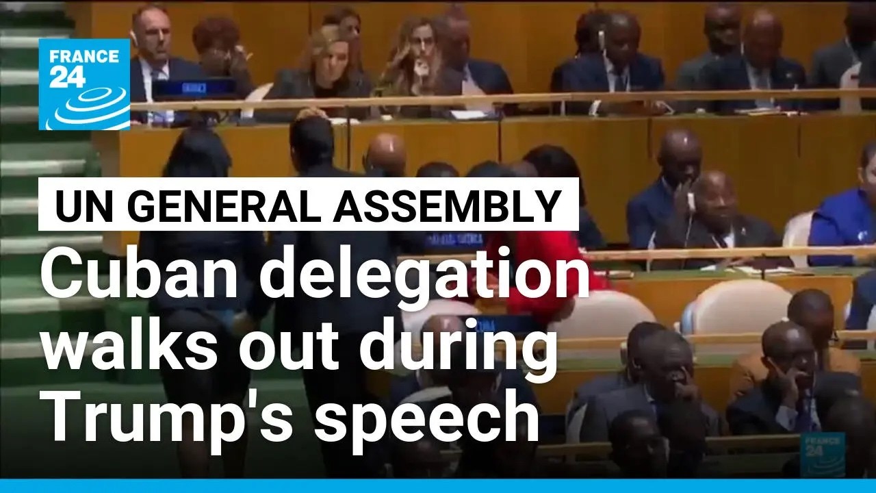 Cuban delegation walks out during speech of US President • FRANCE 24 English