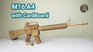 How To Make Cardboard Gun That Shoots | M16A4