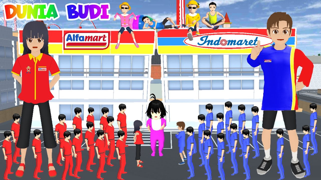 Yuta Jadi Kasir Indomaret Vs Mio Jadi Kasir Alfamart 24 jam| Sakura School Simulator