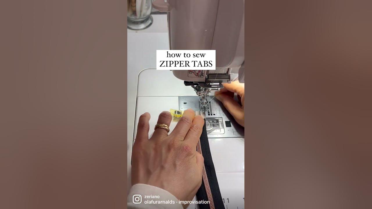 How to sew ZIPPER TABS easy way YouTube