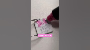 DraWing MiNnie MoUse BUT On My Keyboard With POSCA Markers 😍🎨 #art #satisfying #viral #shorts