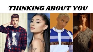 Justin Bieber - Thinking about you Ft Ariana Grande, Shawn mendes & Jaden Smith(Lyric visualizer)