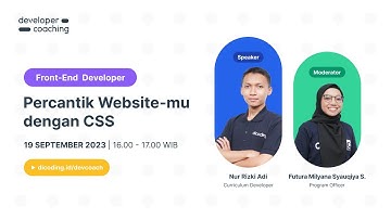 Dicoding Developer Coaching #103: Front-End | Percantik Website-mu dengan CSS