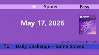 Microsoft Solitaire Collection | Spider Easy - May 17, 2026 | Daily Challenges screenshot 4