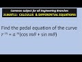 Numerical on Pedal equation