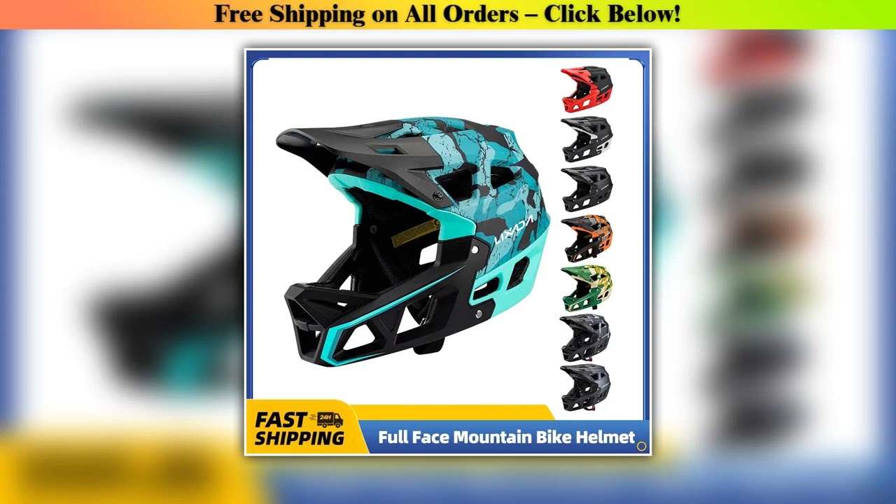 Full Face Mountain Bike Helmet Adult Racing Downhill MTB Helmet for Men/Women Mountain Bike Helmet