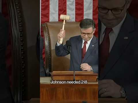 Mike Johnson takes the gavel again as House Speaker #politics #shorts