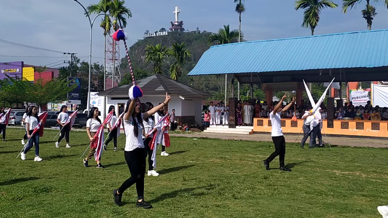 Atraksi Drumband SMAN 1 Rantepao Meriahkan HKN Ke 55 Luwu Raya, Tanah Toraja & Toraja Utara