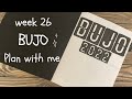 Bujo Week 26 set up | Moving Into My New Bullet Journal