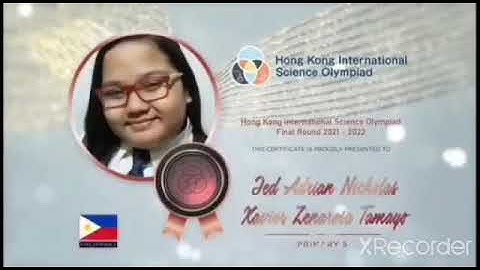 Hong Kong International Science Olympiad (HKISO) 2021-2022 Final Round: Bronze Award