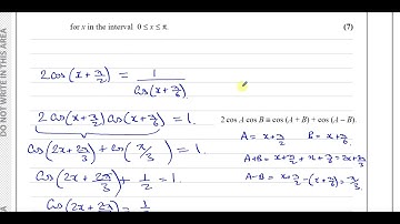 [10] A2 (IAL) Pure Mathematics (P3)-Solomon Paper G Q2 Trigonometric Addition Formulae