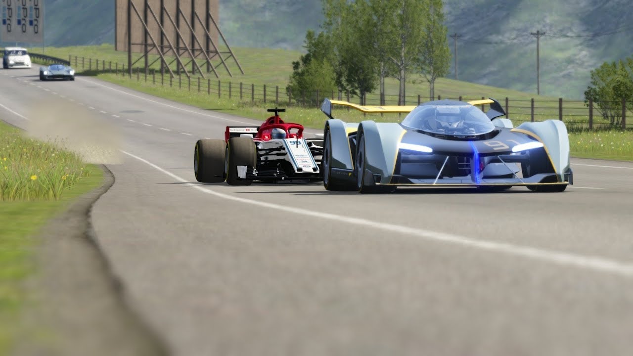 F1 Alfa Romeo 19 Vs Mclaren Vision Gt Vs Aston Martin