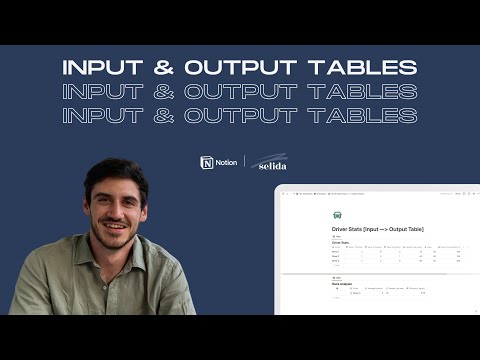 How to Create an Input & Output Table in Notion