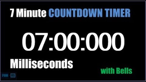7 Minute Countdown Timer with Bells - Milliseconds