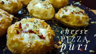 Cheese Pani-Puri | Pizza Punch Puri | Indian Street Food Cheese puri