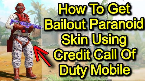 How To Get Bailout Paranoid Skin Using Credit|Call Of Duty Mobile|Pro Gamer Mr RDR