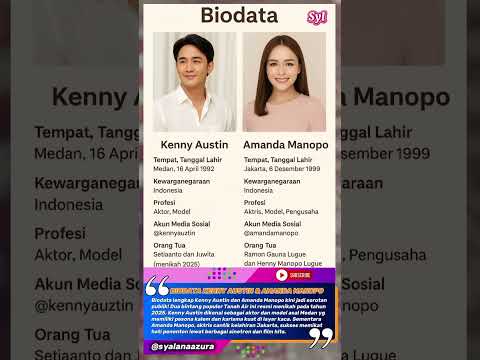 Biodata Lengkap Kenny Austin &amp; Amanda Manopo, Pasangan Artis yang Resmi Menikah Tahun 2025‼️#reels