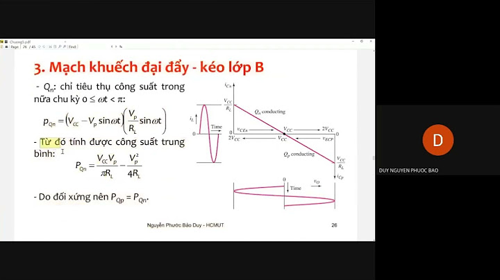 Bài tập tầng khuếch đại công suất đẩy kéo năm 2024