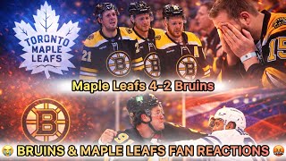 MELTDOWN IN BOSTON😳 || Maple Leafs and Bruins Fans React To Boston's Painful 4-2 Loss vs Leafs