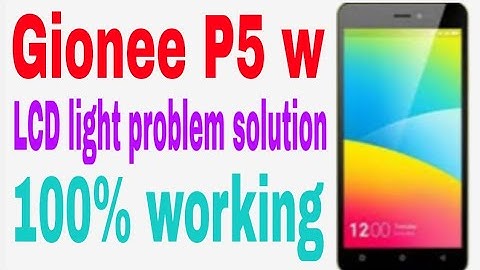 Gionee P5w lcd light problem repairing 100% wapking