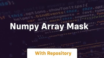 numpy array mask