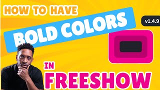 Яркие цветные надписи в FreeShow с режимом высокой контрастности #freeshowtutorial screenshot 3