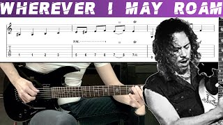 METALLICA - WHEREVER I MAY ROAM (Guitar cover with TAB | Lesson) Resimi