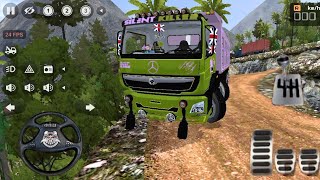 Heavy Sand Loaded 12 Wheeler Dumper 🚛 Truck Vs Slippery Road | Bus Simulator Indonesia | Busid Mod screenshot 4