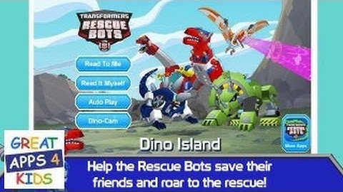 Transformers Rescue Bots: Dino Island | Interactive Storybook App for Kids