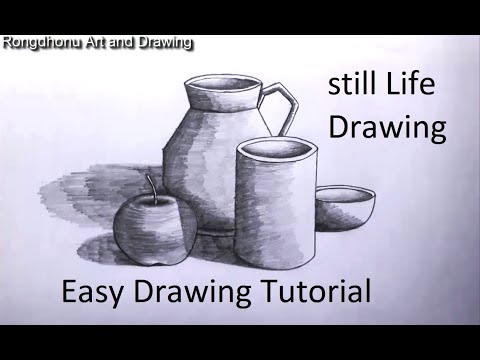 Still life drawing for beginners  drawing still life  how to draw stilllife