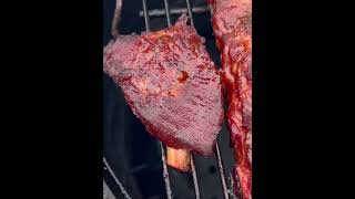 Drum style spare ribs….lump charcoal