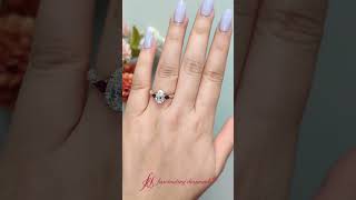 1.50 Ct. Pear Shaped Lab Diamond Engagement Ring With Ruby  #engagementring