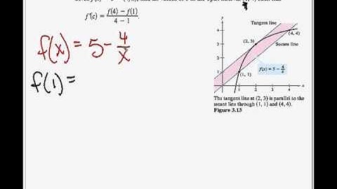 4 2 Mean Value Theorem