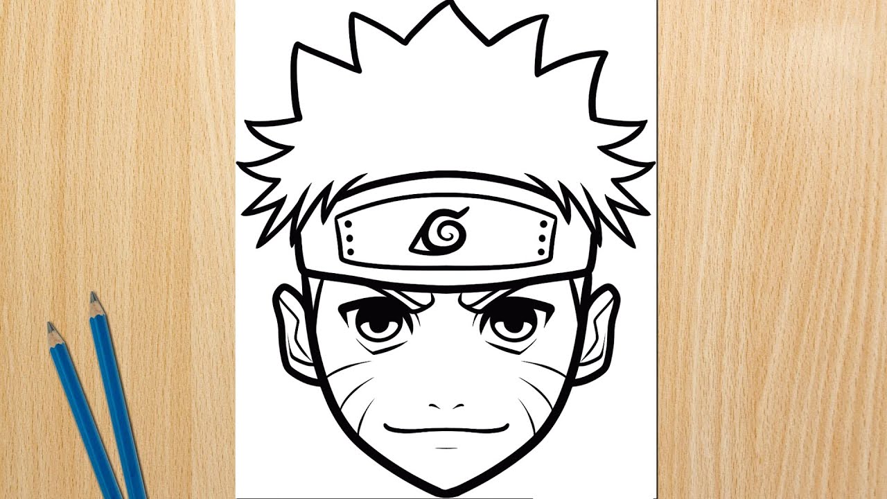 How to draw Naruto face (Video) – Step by step tutorial